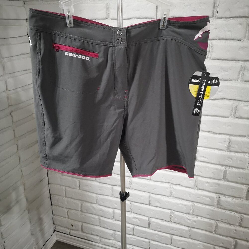 NWT Sea-Doo Ladies Technical Size 32 Quick-Dry Riding Shorts w/ Neoprene Liner